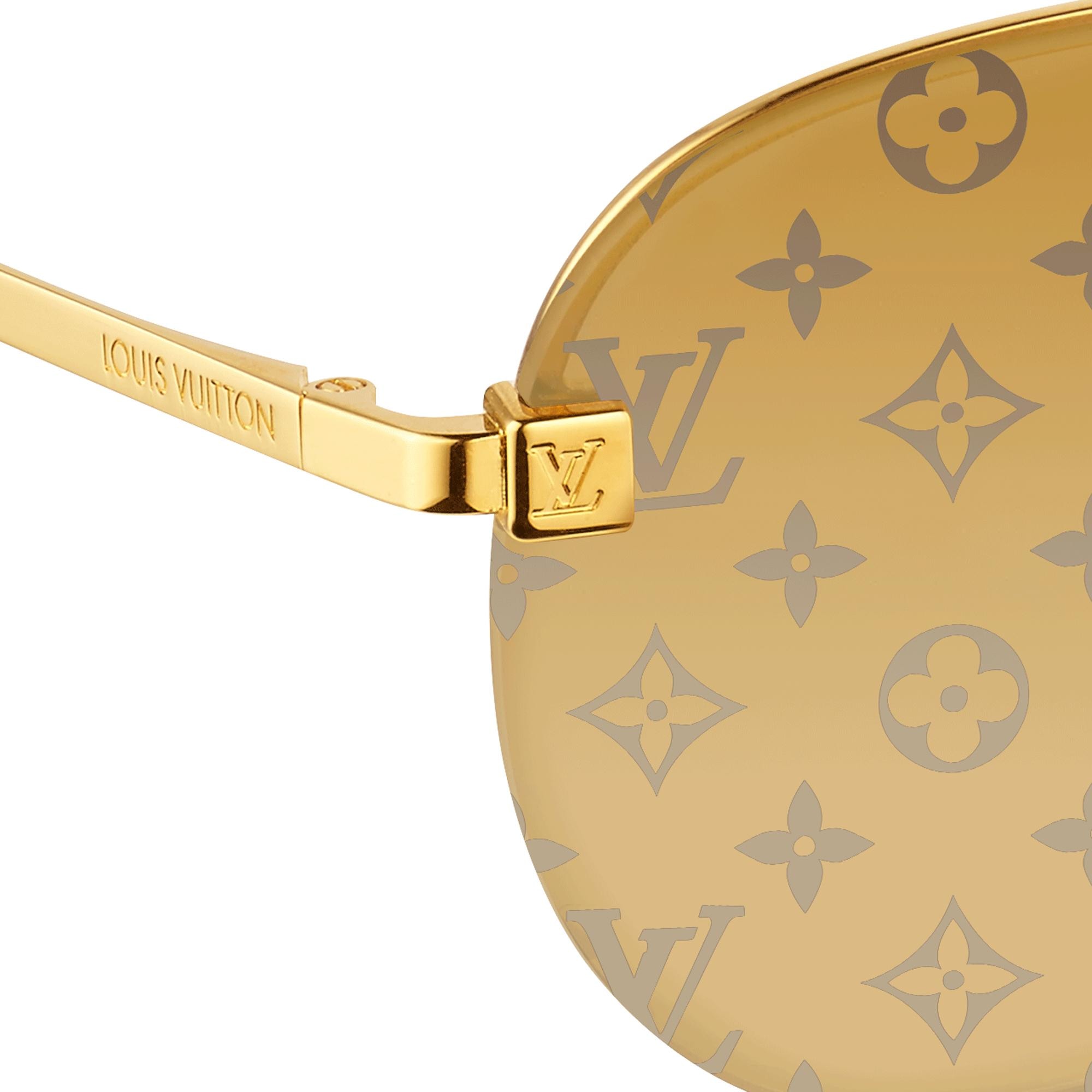 Clockwise Sunglasses - Luxury S00 Gold | LOUIS VUITTON